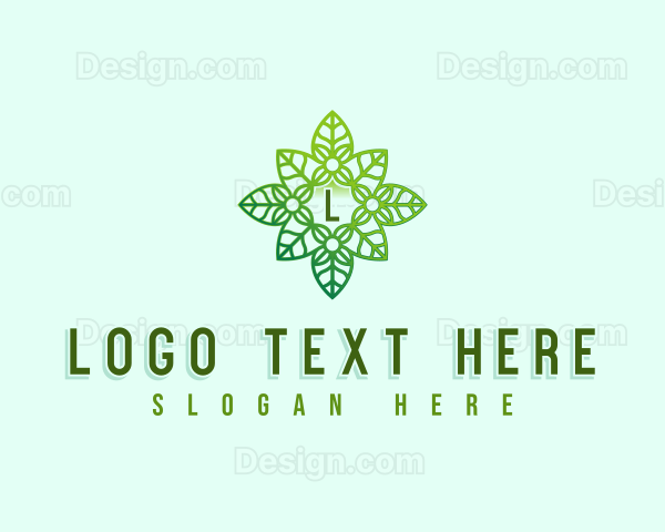 Modern Floral Wreath Logo