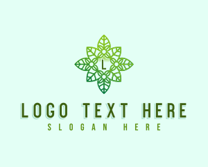 Modern Floral Wreath logo