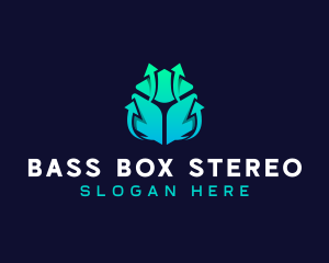 Box Cube Arrow logo design