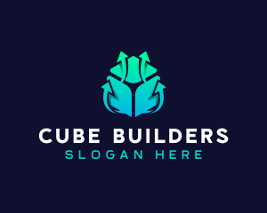 Box Cube Arrow logo design