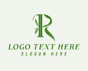 Natural Herb Letter R logo