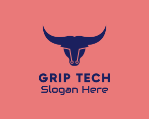 Tech Bull Circuit logo design