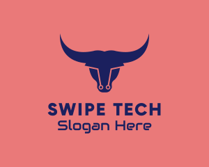 Tech Bull Circuit logo design