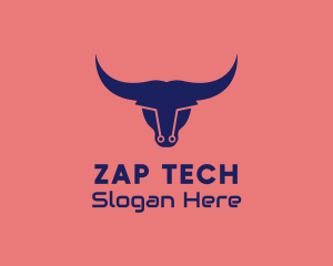 Tech Bull Circuit logo design