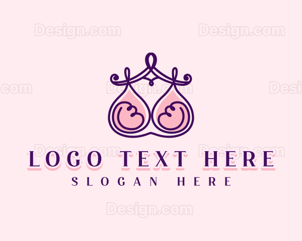 Woman Lingerie Bra Logo