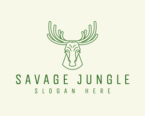 Wild Moose Antler logo design