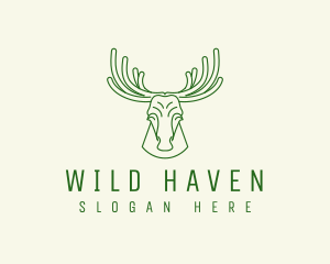 Wild Moose Antler logo design