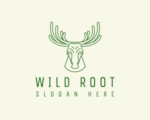 Wild Moose Antler logo design