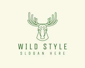 Wild Moose Antler logo design