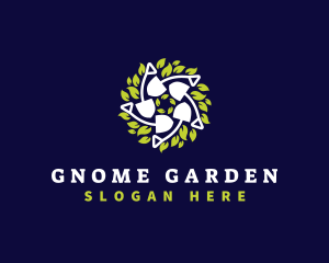 Shovel Garden Leaf logo design