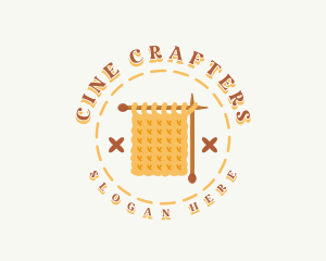 Crafter Knitting Needle logo design