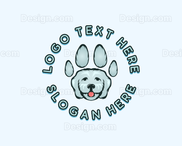 Pet Dog Paw Logo