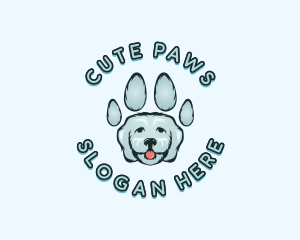 Pet Dog Paw logo design