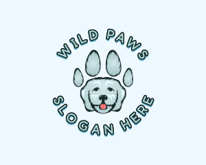 Pet Dog Paw logo design