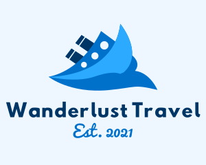 Ocean Travel Boat logo design