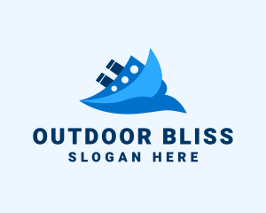 Ocean Travel Boat logo design