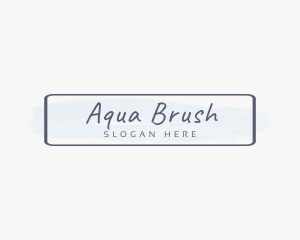 Brush Stroke Label logo design