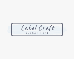 Brush Stroke Label logo design