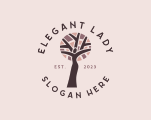 Female Healthy Tree logo design