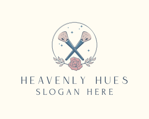 Floral Powder Brush Cosmetics logo