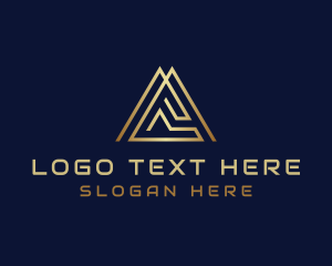 Generic Gold Triangle Letter A logo