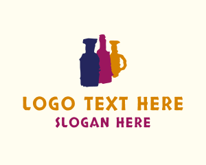 Painted Alcohol Bottles logo