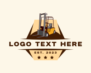 Industrial Forklift Construction Logo