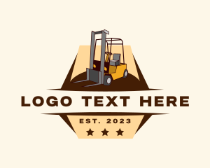 Construction - Industrial Forklift Construction logo design