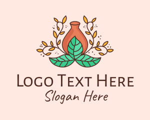 Flower Vase Decoration Logo