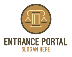 Justice Legal Door logo design