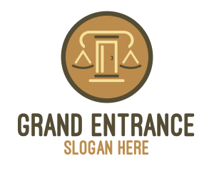 Justice Legal Door logo design