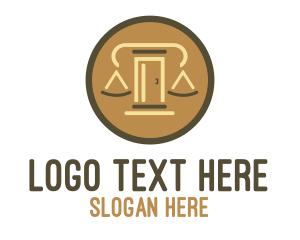 Door - Justice Legal Door logo design