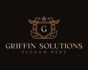 Griffin Crest Heraldry logo design