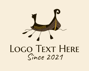 Ancient Viking Boat  logo