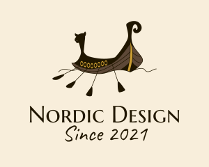 Ancient Viking Boat  logo