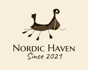 Ancient Viking Boat  logo
