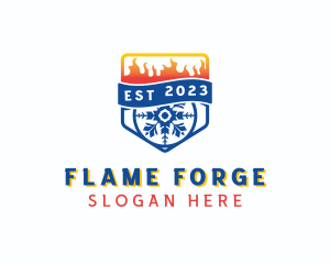 Fire Ice Hvac logo design