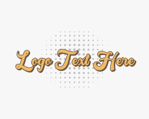 Vintage Retro Halftone logo