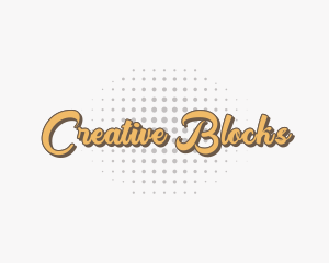 Vintage Retro Halftone logo design