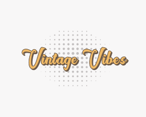 Vintage Retro Halftone logo design