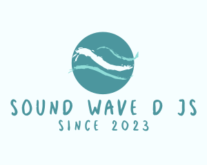 Ocean Wave Watercolor  logo design