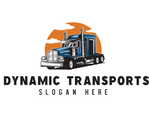 Trucking Haulage Vehicle logo design