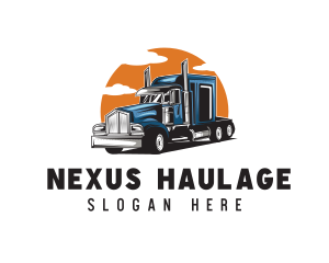 Trucking Haulage Vehicle logo design