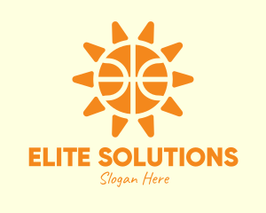 Orange Basketball Sun logo