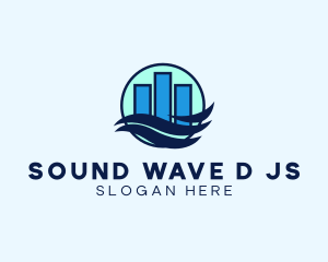 Building Wave Chart logo design