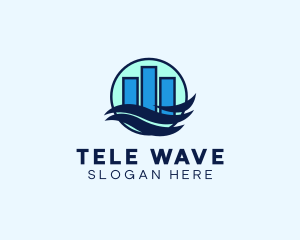 Building Wave Chart logo design