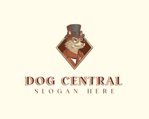 Debonair Puppy Portrait logo design