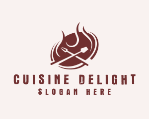 Flame Fork Spatula Restaurant logo design