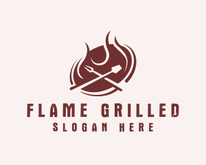 Flame Fork Spatula Restaurant logo design