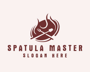 Flame Fork Spatula Restaurant logo design